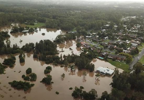 新南威尔士州遭遇暴雨后洪水泛滥